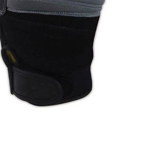 Guantes de trabajo resistentes hechos de cuero vacuno de primera calidad con palma y dedos reforzados en venta - Product Image 5