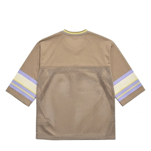 เสื้อฟุตบอลคอกลมแขนสามส่วน ผ้าตาข่าย ระบายอากาศได้ดี โพลีเอสเตอร์ ทรงหลวม ลายทาง สำหรับผู้ใหญ่ทุกเพศ ทุกฤดู - Product Image 2