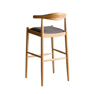 Export Quality Durable Teak Wood Modern Elvaro Bar Chair <b>Stool</b> <b>Cushioned</b> Oscar Seat Commercial Bar Furniture Cafe Counter - Product Image 3