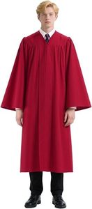 Túnica de Graduación Roja para Hombre Adulto, Tejido Liso, Uniforme Escolar, Túnica Académica para Ceremonia - Product Image 5