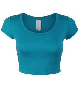 Camisetas Cortas Lisas para Mujer, Manga Corta, Ajustadas, Deportivas, para Fitness, Personalizables con Logotipo, Camisetas para Mujer - Product Image 1