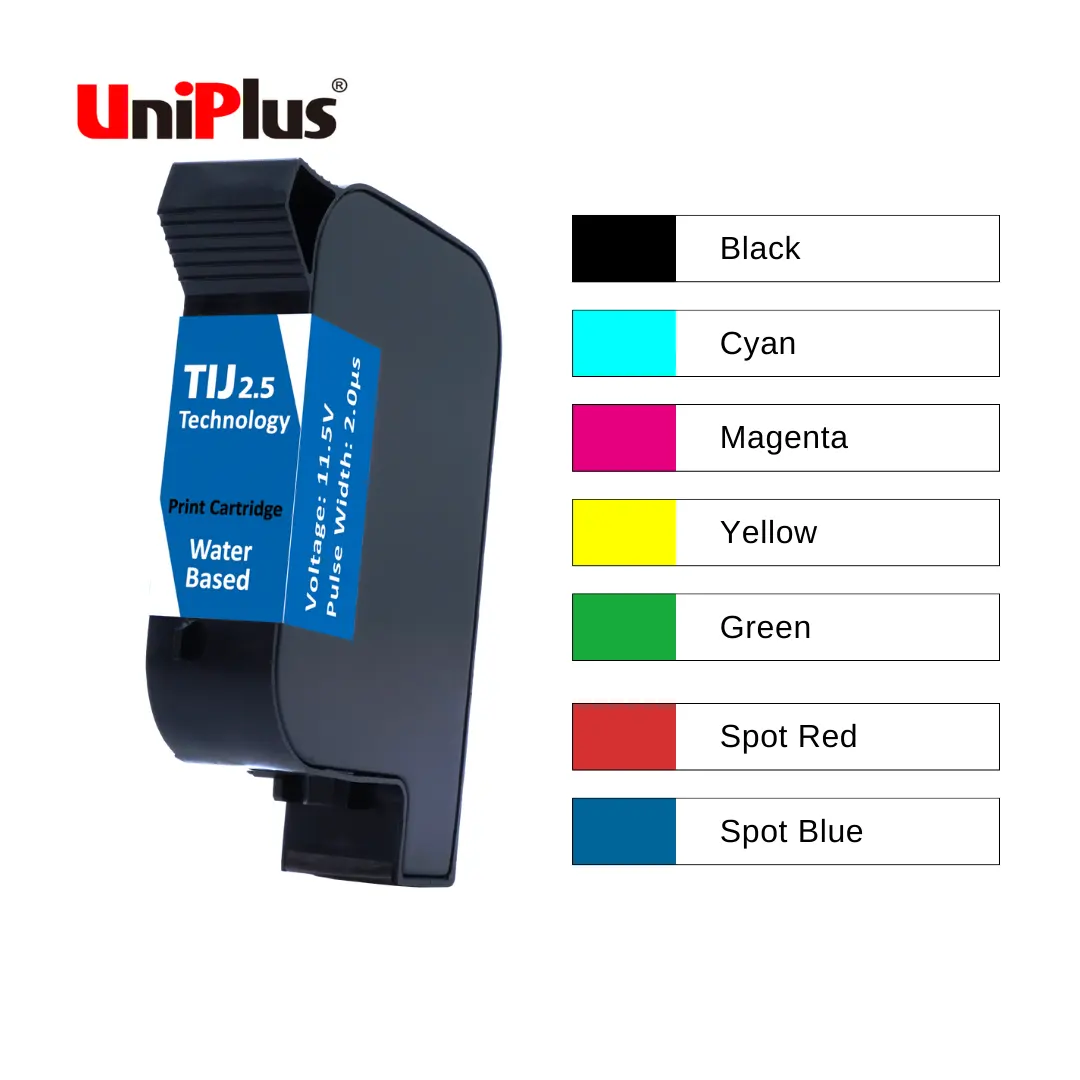 UniPlus45シアンブルーグリーンブラックコーディングtijハンドヘルドプリンター45 HP 45交換用インクジェットカートリッジ