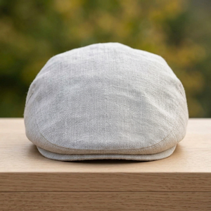 Wholesale Custom Logo Linen Flat Cap Grey Vintage Newsboy Hat Driving <b>Beret</b> - Product Image 2