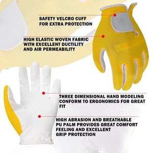 Gants de golf blancs pour adultes de qualité supérieure, design unique, tissu doux, respirants toutes saisons, production en gros d'usine pour le sport - Product Image 5