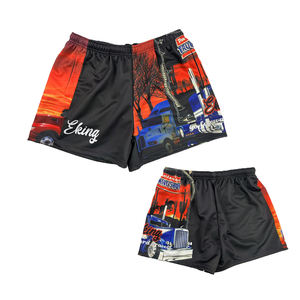 Pantalones Cortos Deportivos Casuales de Malla Sublimada con Gráficos de Rodeo para Hombre, Estilo Vaquero Occidental, con Bolsillos - Product Image 4