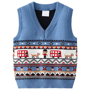 VIBE SEWN Men's Woven V-Neck Sleeveless <b>Argyle</b> Pattern Winter Acrylic <b>Sweater</b> Vest Anti-Shrink Anti-Wrinkle Features Thick - Product Image 1