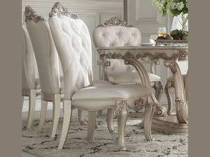 Juego de Comedor Clásico de Lujo en Madera de Teca Sólida, Ecológico, Duradero y Minimalista, con 6 Sillas y Mesa para Hotel, Villa, Castillo u Hogar - Product Image 5