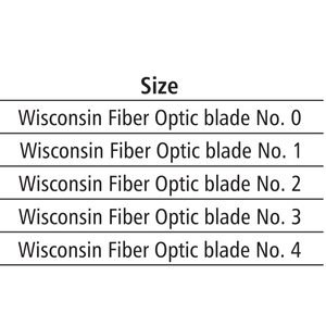 Láminas de Laringoscopio de Fibra Óptica Wisconsin |   Set de laringoscopio Wisconsin Blades |   Juego de 5 cuchillas con mango y embalaje - Product Image 5