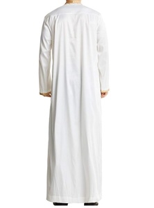 Caftán marroquí estilo turco, ropa étnica musulmana islámica tradicional, 100% algodón y seda, transpirable, Thobes Jubbah para hombre - Product Image 4
