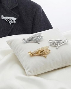 Silver Gold Plated Dragonfly Zircon <b>Brooch</b> Crystal Insect Lapel <b>Pin</b> Badge Jewelry for Women and men Wedding Party Occasion - Product Image 2