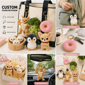 พวงกุญแจตุ๊กตาผ้ากำมะหยี่รูปสัตว์และผักแบบกำหนดเองจากผู้ผลิต ของเล่นส่งเสริมการขาย - Product Image 4