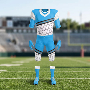 Kits de maillots de jeunesse en sergé pour adultes par sublimation au collège personnalisé Costumes d'entraînement et ensemble de pantalons uniforme de football américain - Product Image 6