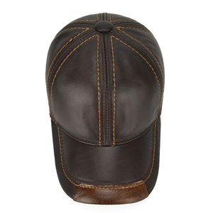 New Custom Design High Quality Custom Logo Made Leather <b>Cap</b> Wholesale Price Fashion Wear Leather <b>Caps</b> For Unisex - Product Image 3