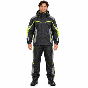 Custom Motorcycle Rain Suit Waterproof Heavy Duty <b>Raincoat</b> Reflective Mens Motorbike Riding Jacket Trousers <b>Festival</b> Wear - Product Image 1