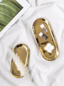 Bandeja Decorativa con Acabado Dorado, Bandeja de Diseño con Acabado Plateado, Bandeja Moderna para Servir Alimentos Secos y Bocadillos, Acabado en Latón y Plata - Product Image 3