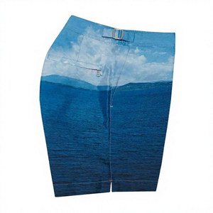 Shorts de bain écologiques pour hommes, respirants, en polyester, imprimés par sublimation, pour la plage et les activités de plein air, logo personnalisé OEM ODM - Product Image 2
