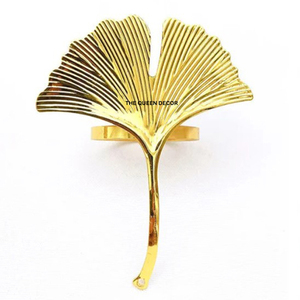 Qualité supérieure, parfait pour la vaisselle et la cuisine, porte-serviettes en forme de feuille, forme carrée, finition élégante or et argent - Product Image 4