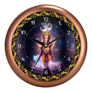 Trending Radha Krishna Round Designer Temple Wall Clock <b>Gift</b> <b>Set</b> for Mother's Day & New Year-Plastic Digital Printing - Product Image 4