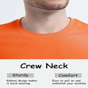 <b>Men's</b> <b>Pocket</b> Tee <b>Shirts</b> O-Neck Short Sleeve Cotton Lightweight Soft Regular Fit Summer Streetwear Breathable Blank Quick Dry - Product Image 5