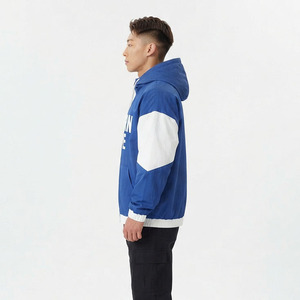 Veste coupe-vent à capuche zippée imprimée pour homme, décontractée, 100 % nylon 250 GSM, pour la pluie et la randonnée, coupe oversize, avec fermeture éclair, pour l'extérieur - Product Image 4
