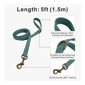 Collar de Cuero Puro de Lujo 2026, Nuevo Diseño, Patrón Sólido con Hebilla Automática, Estilo Simple, Collar de Entrenamiento para Perros - Product Image 3