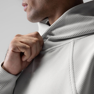 Sweat à capuche côtelé pour bébés garçons, à manches longues, avec capuche, en tissu suédé, personnalisable, de haute qualité, fournisseur OEM - Product Image 6