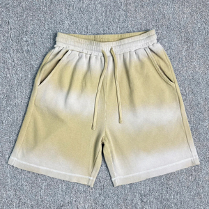 Pantalones Cortos de Alta Calidad Estilo Streetwear con Lavado Ácido, Cintura con Cordón Ajustable, Bajo sin Rematar de Algodón Personalizado, Vintage y Desgastados - Product Image 5
