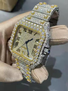 Montre à quartz à cadran carré, bracelet en acier inoxydable, montre analogique à chiffres romains pour homme - Product Image 5