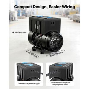 Convertitore di Fase Rotativo 2.5HP 7A Monofase e Trifase, Ingresso/Uscita 208/240V, Espandibile con Maggiore Potenza, Uscita 380V DC - Product Image 4