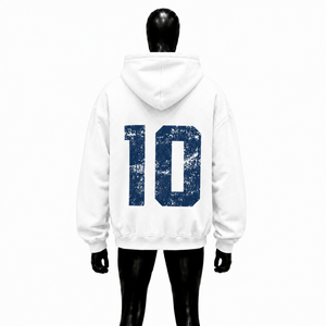 Sweat à capuche blanc entièrement zippé en molleton de coton épais de qualité supérieure, streetwear uni, unisexe, coupe oversize, décontracté, pour l'hiver - Product Image 2