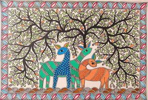 Arte Decorativo Folclórico 3D de Bihar Mithila, Arte Metálico Premium Hecho a Mano, Obra de Arte para Pared - Product Image 3