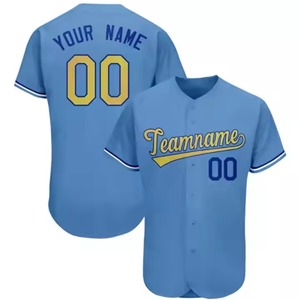 Vente en gros de chemises de baseball pour hommes en polyester respirant 100% antibactérien, uniformes de baseball personnalisés à manches courtes - Product Image 6