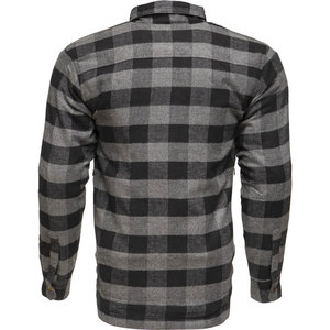 Camisa de Franela a Cuadros Negra y Gris para Hombre, Manga Larga, Algodón, Estilo Invernal - Product Image 2