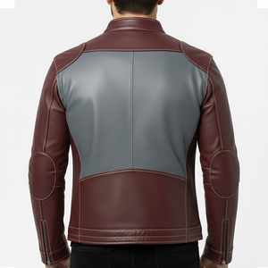 Veste en cuir véritable pour homme, édition limitée, taille américaine, appliqué en cuir d'agneau, broderie diamant, veste d'hiver de haute qualité pour homme - Product Image 2