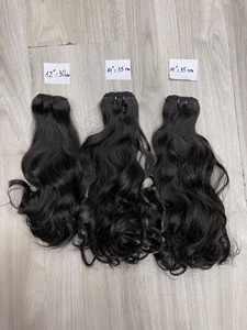 Extensiones de Cabello Natural Ondulado sin Procesar, Color Negro, 12-34 Pulgadas, 100% Cabello Humano Vietnamita, Doble Trama, Listo para Enviar, Proveedor Destacado - Product Image 5