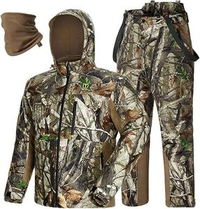 Ensemble veste et pantalon de chasse camouflage pour homme, softshell respirant, vêtements d'extérieur, équipement d'automne, manches longues avec capuche - Product Image 1