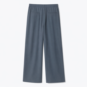 Pantalon large ultra-extensible à taille haute élastique, coupe droite, décontracté, respirant, printemps, dentelle unie, 77% Nylon 23% Spandex - Product Image 3