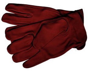Full Finger Leather Driving <b>Gloves</b> Unisex All Seasons <b>Red</b> - Product Image 1