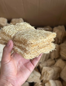 Lot de 6 éponges exfoliantes en loofah bio, loofahs pressés doux pour l'exfoliation corporelle, emballage personnalisé, cultivés au Vietnam - Product Image 4