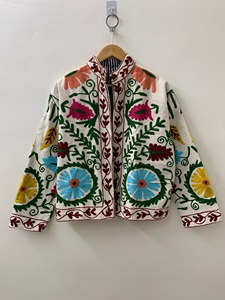 Handmade Suzani Velvet Jacket Embroidered Boho Winter <b>Coat</b> One Size Wholesale Bulk OEM ODM Factory Supplier - Product Image 2
