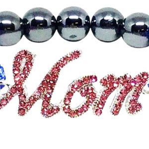 Pulsera de Cristal Rosa para Mamá, Pulsera Elástica con Cuentas, Accesorio de Joyería de Moda para Mujer, Regalo para Uso Diario, Estilo Elegante - Product Image 6