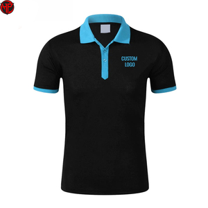 Camisa de Golf Casual para Hombre con Cuello en Contraste, 100% Algodón, Secado Rápido, Manga Corta, Cierre de Botones, Logotipo Personalizado Bordado - Product Image 1