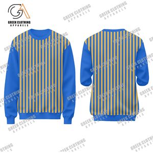 Sudadera Clásica con Cuello Redondo Sigma Gamma Rho, Azul y Dorado, Ropa Griega de la Hermandad, Felpa Premium, Ropa de Invierno para Mujer - Product Image 6