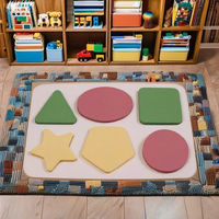 Juguete Educativo para Niños, Juego de Bloques de Construcción 1:8 para Áreas de Juego, Rincón de Lectura, Juego de Construcción Infantil de Madera Contrachapada de Pino Americano