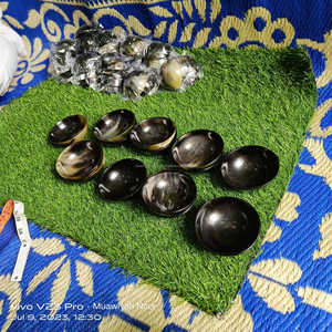 Bol en corne fait à la main de luxe de meilleure qualité de bol en corne de boeuf véritable bol en corne de boeuf aux conceptions modernes gratuites avec taille et logo personnalisés - Product Image 4