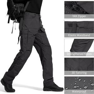 Pantalon cargo pour homme avec logo personnalisé OEM, pantalon cargo multi-poches, pantalon de jogging droit personnalisé, polyester respirant, vêtements d'automne pour homme - Product Image 5