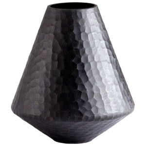 Vase à fleurs en verre noir minimaliste moderne avec col doré, vase décoratif pour salon, bureau, décoration de bureau, vase à fleurs séchées - Product Image 4