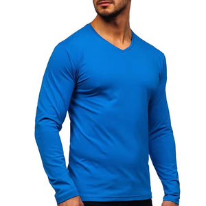 T-shirts à manches longues pour hommes, col rond, design multi-couleurs, marque privée, vente en gros, pour garçons. - Product Image 3