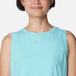 Débardeur long en jersey pour femme DELAWARE INDUSTRIES de haute qualité, 100 % polyester, respirant, écologique, séchage rapide, col rond sportif - Product Image 6