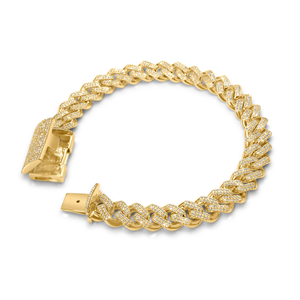 Bracelet élégant en diamant de laboratoire VVS, coupe ronde brillante, chaîne de luxe, bijoux fins, style hip-hop - Product Image 4